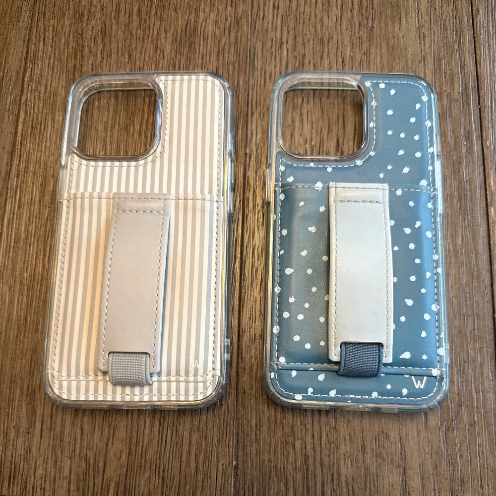Lot of 2 iPhone 13 Pro Walli Cases Cloud 9 & Everyone Has A Story EUC